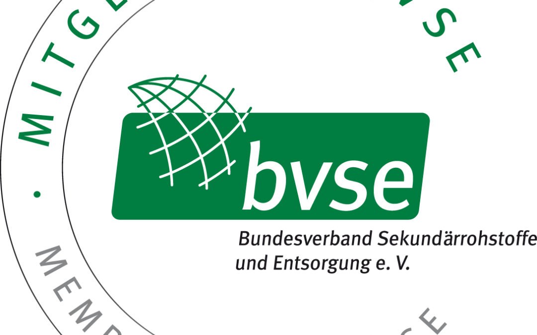 Mitglied im „bvse Bundesverband Sekundärrohstoffe und Entsorgung e.V.“