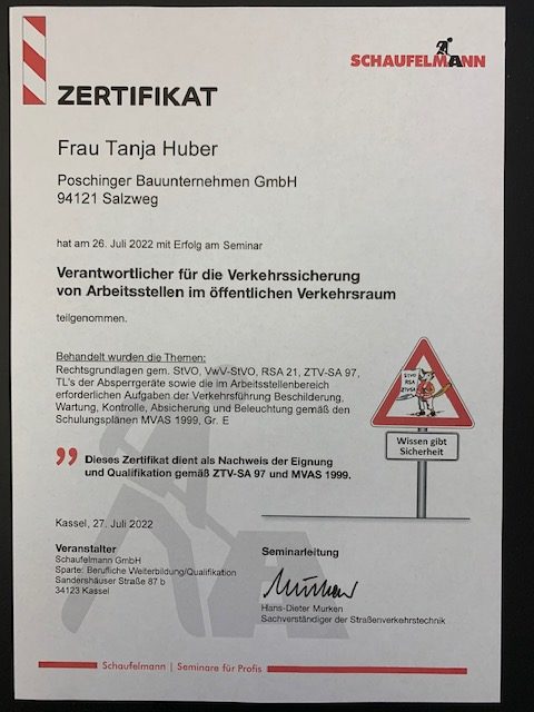 Zertifizierung MVAS 1999